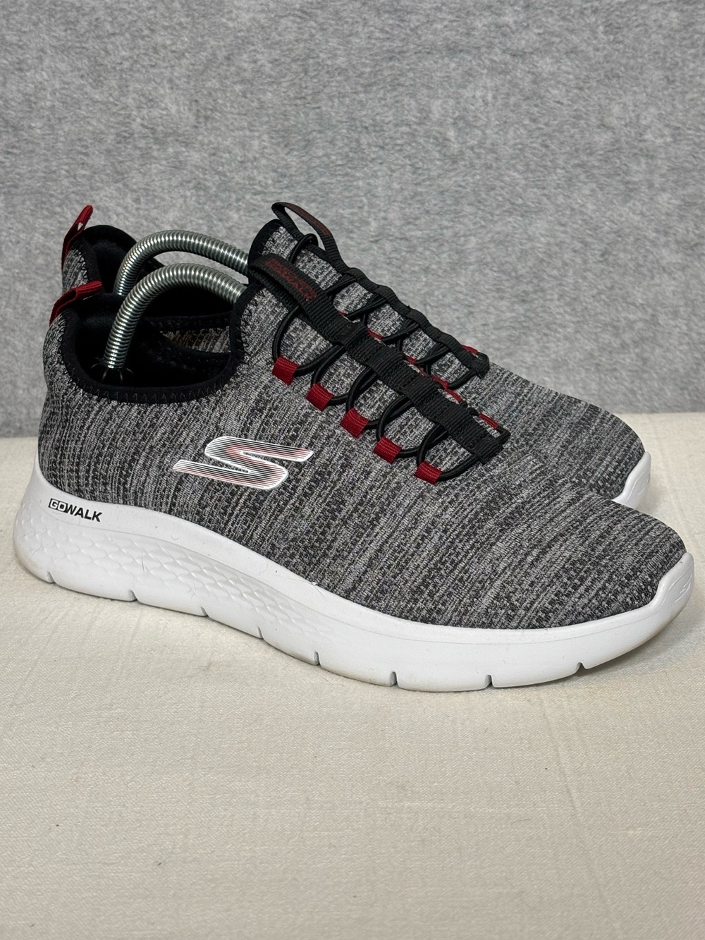 Sketchers Go Walk Flex Ultra Slip-On Sneakers-White Black Multi-Men Size 7.5